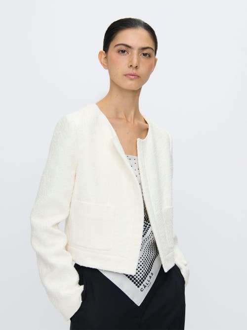 Callas Milano Alba Boucle Crop Blazer