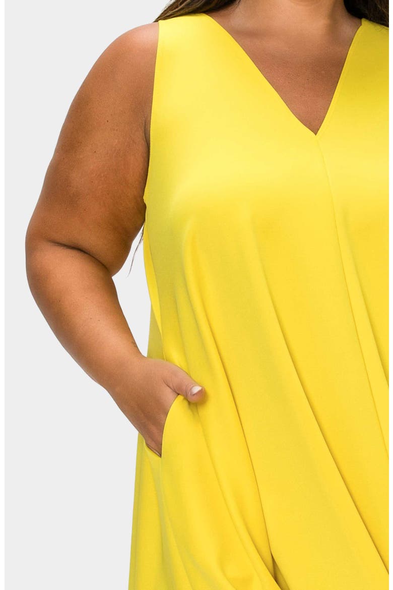 Simone Pocket Stretch Sleeveless A-Line Dress, Alternate, color, YELLOW
