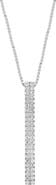 EFFY Sterling Silver Diamond Bar Pendant Necklace
