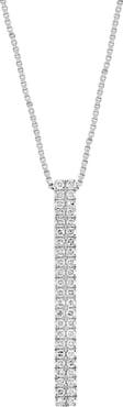 EFFY Sterling Silver Diamond Bar Pendant Necklace