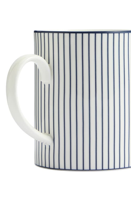 Wedgwood Gio Pinstripe Bone China Mug In White