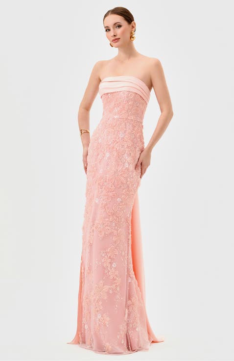 Prim Embellished Sash Gown