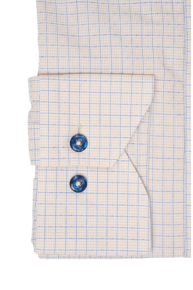 Textured Small Windowpane Trim Fit Dress Shirt, Alternate, color, SUNFLOWER