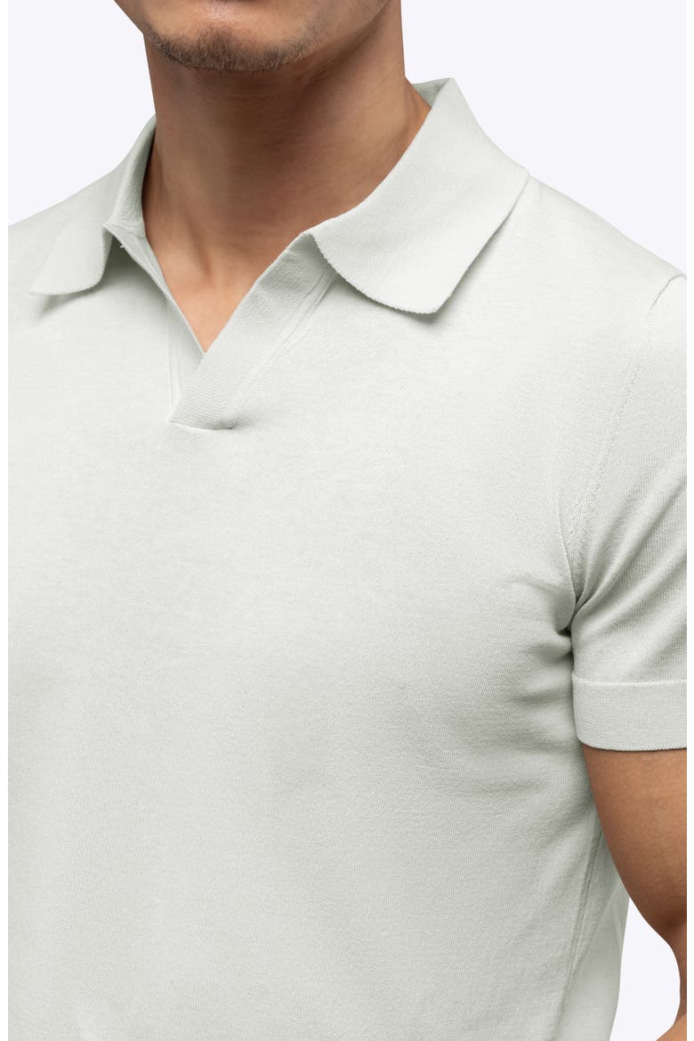 Istanbul Johnny Collar Cotton Bend Polo, Alternate, color, NIMBUS