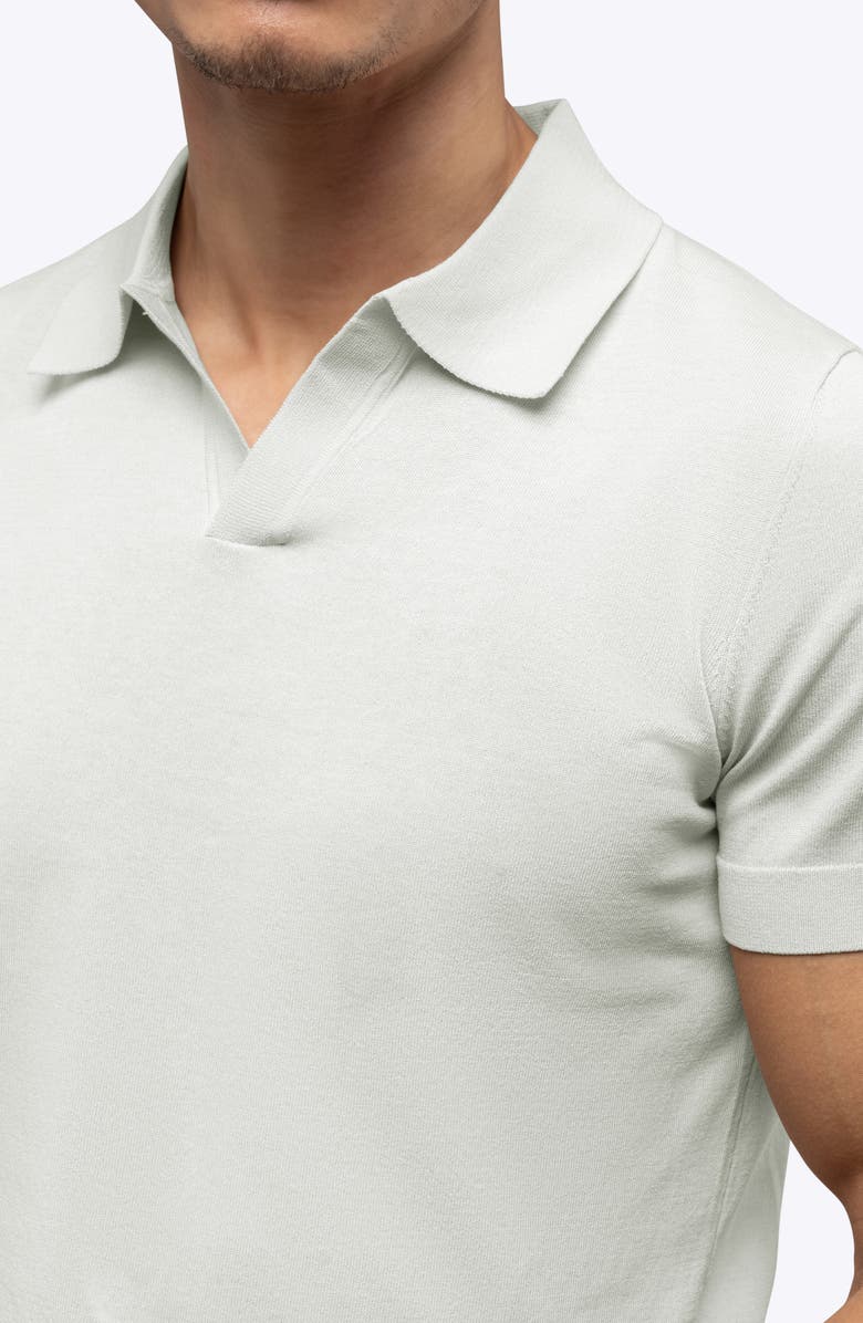 Cuts Istanbul Johnny Collar Cotton Bend Polo, Alternate, color, Nimbus