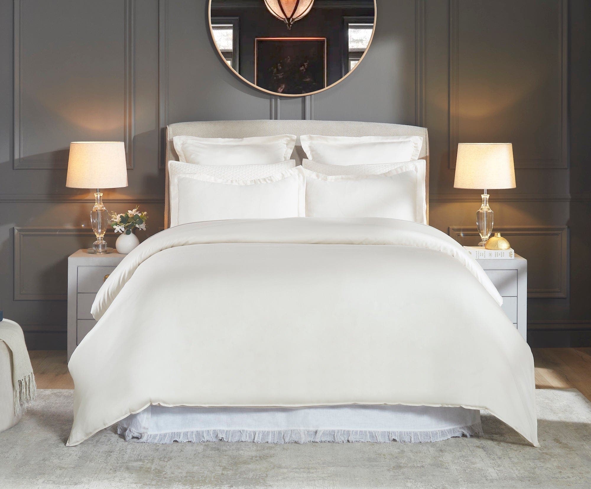 Orchids Lux Home Merida Lyocell Satin Duvet Cover Set | Nordstrom