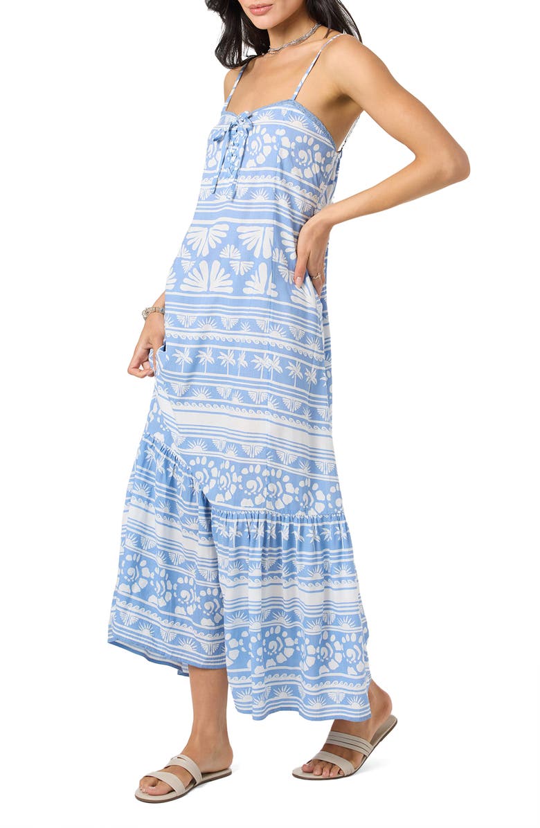 O'Neill Tasmin Abstract Print Maxi Dress, Alternate, color, Azurine