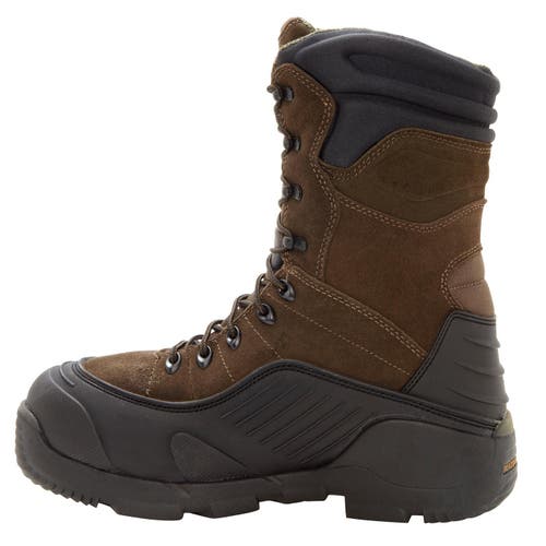 Rocky Waterproof Insulated Steel Toe Waterproof 1200g Insulated Work Boot In Brown