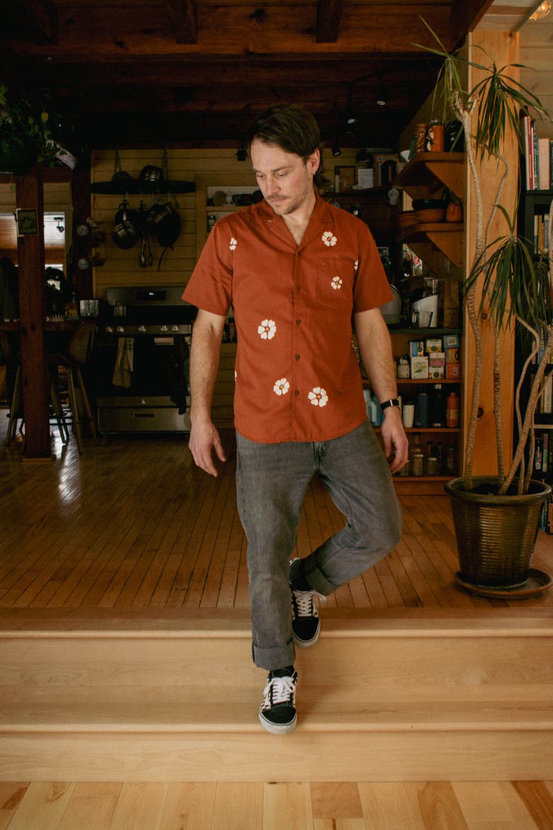 Collins Slim Shirt, Alternate, color, Redstone Bloom