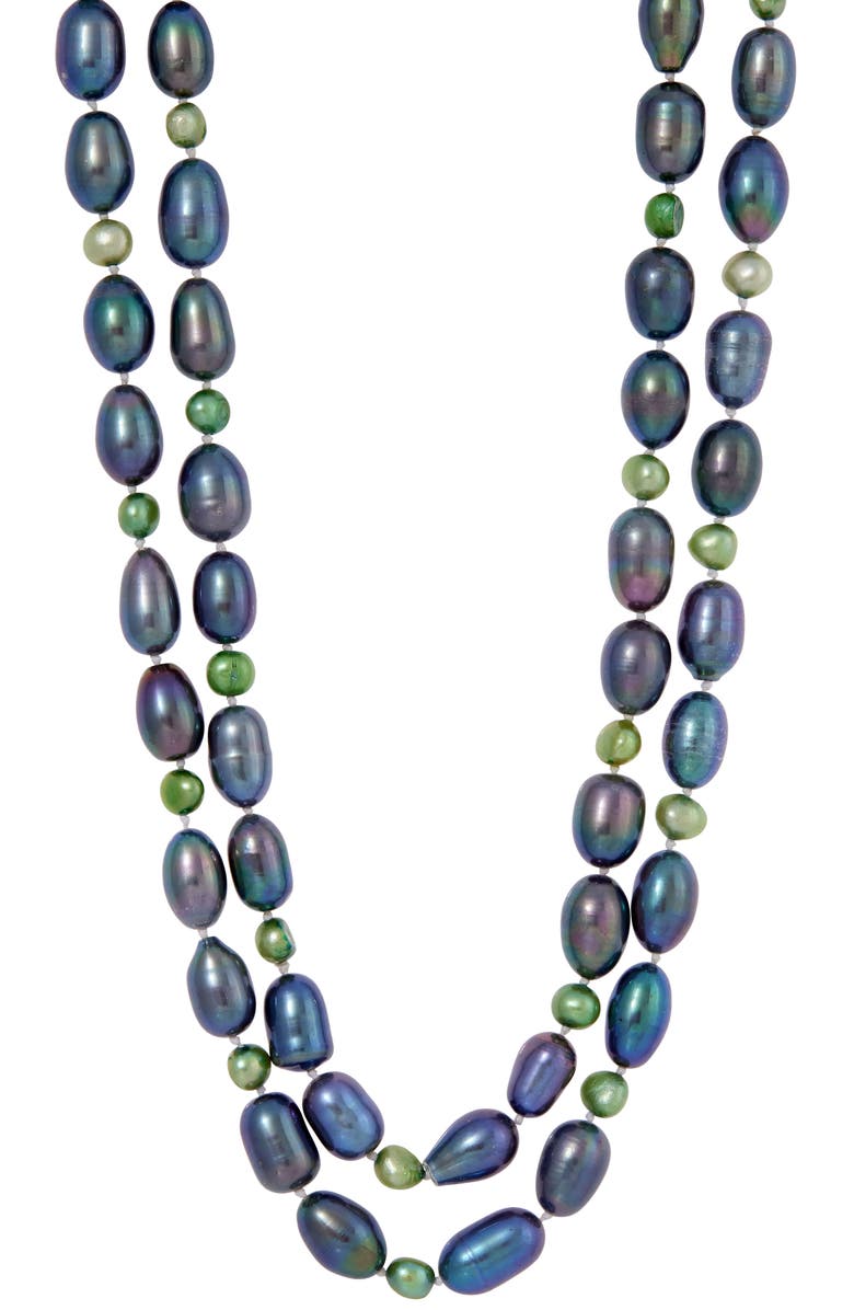 SAVVY CIE JEWELS Cultured Freshwater Pearl Endless Necklace, Main, color, 