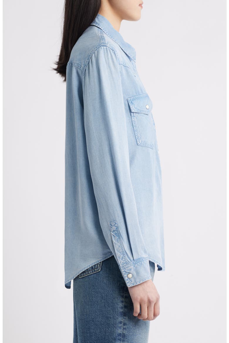 Remi Denim Button-Up Shirt, Alternate, color, MEDIUM INDIGO