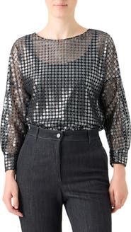 Akris punto Metallic Dot Semisheer Shirt