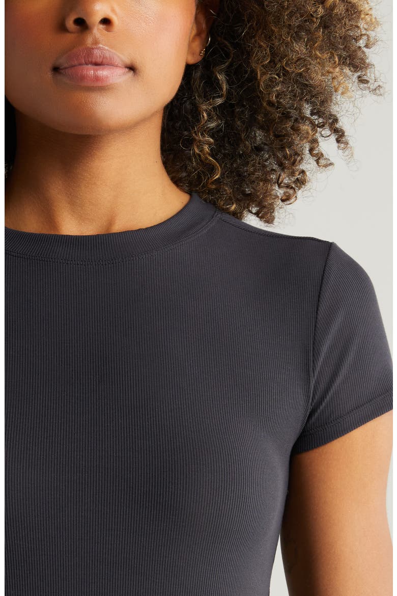 Go-To Rib T-Shirt, Alternate, color, BLACK