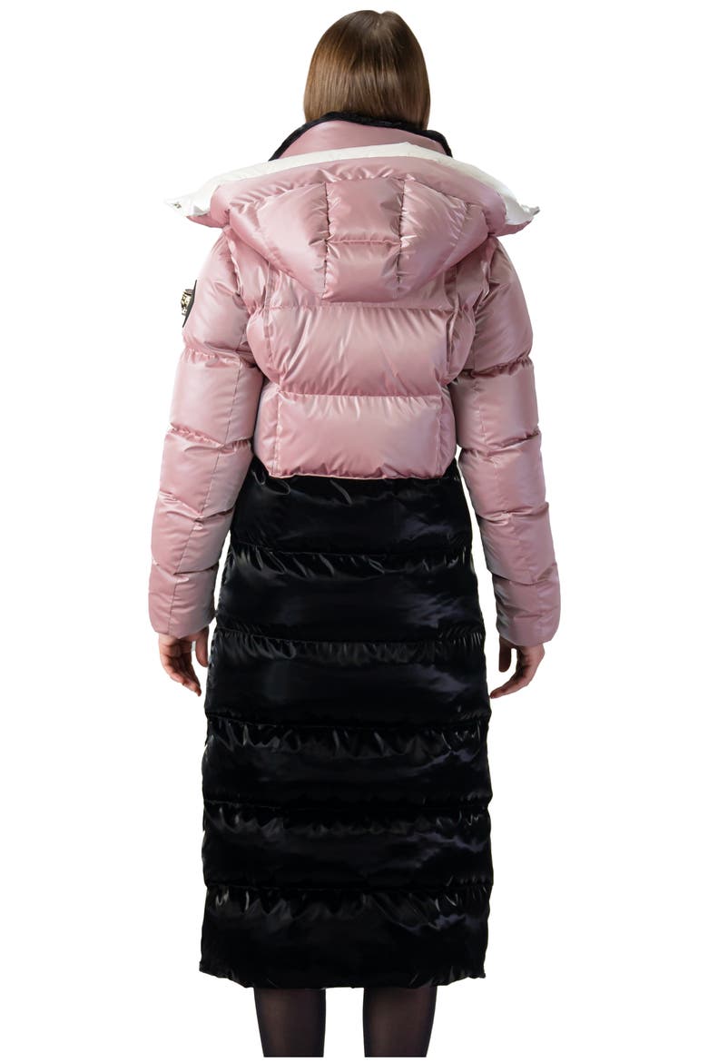 Women's Bird of Paradise Quilted Coat, Alternate, color, ARTIC ROSE ALL WET BLACK