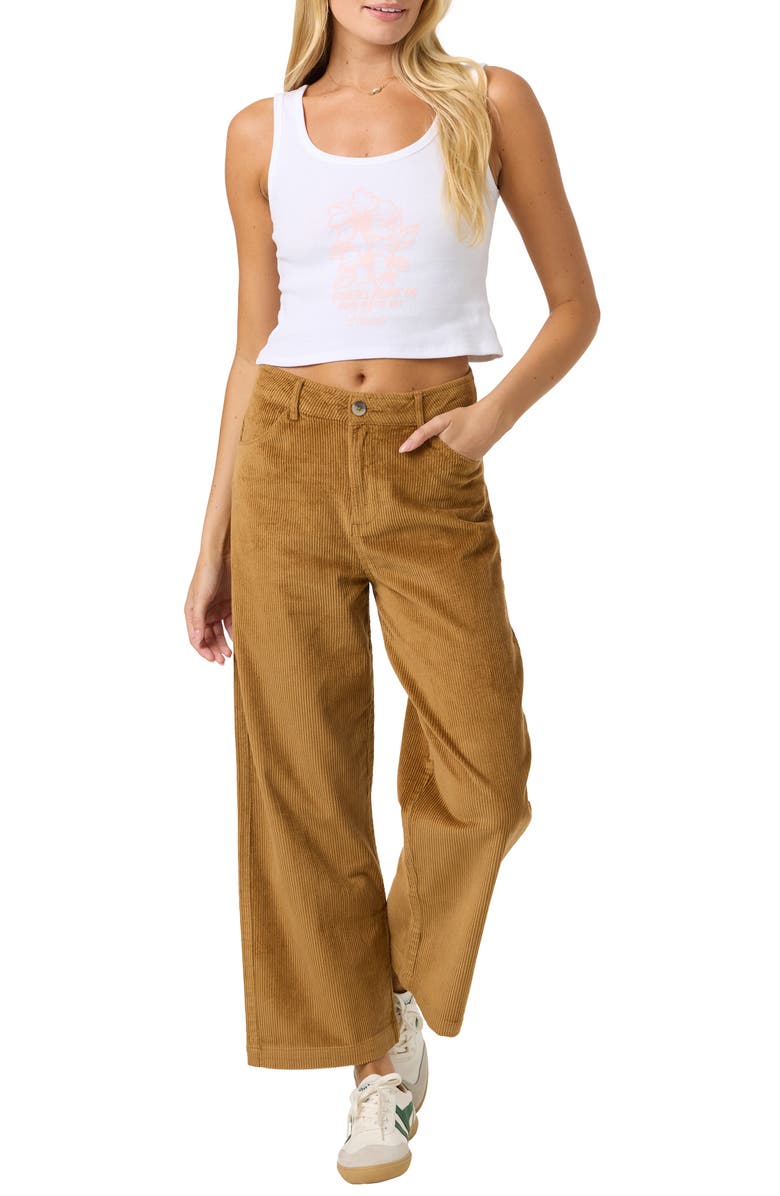 O'Neill Langford Wide Leg Corduroy Pants, Alternate, color, Woodshack
