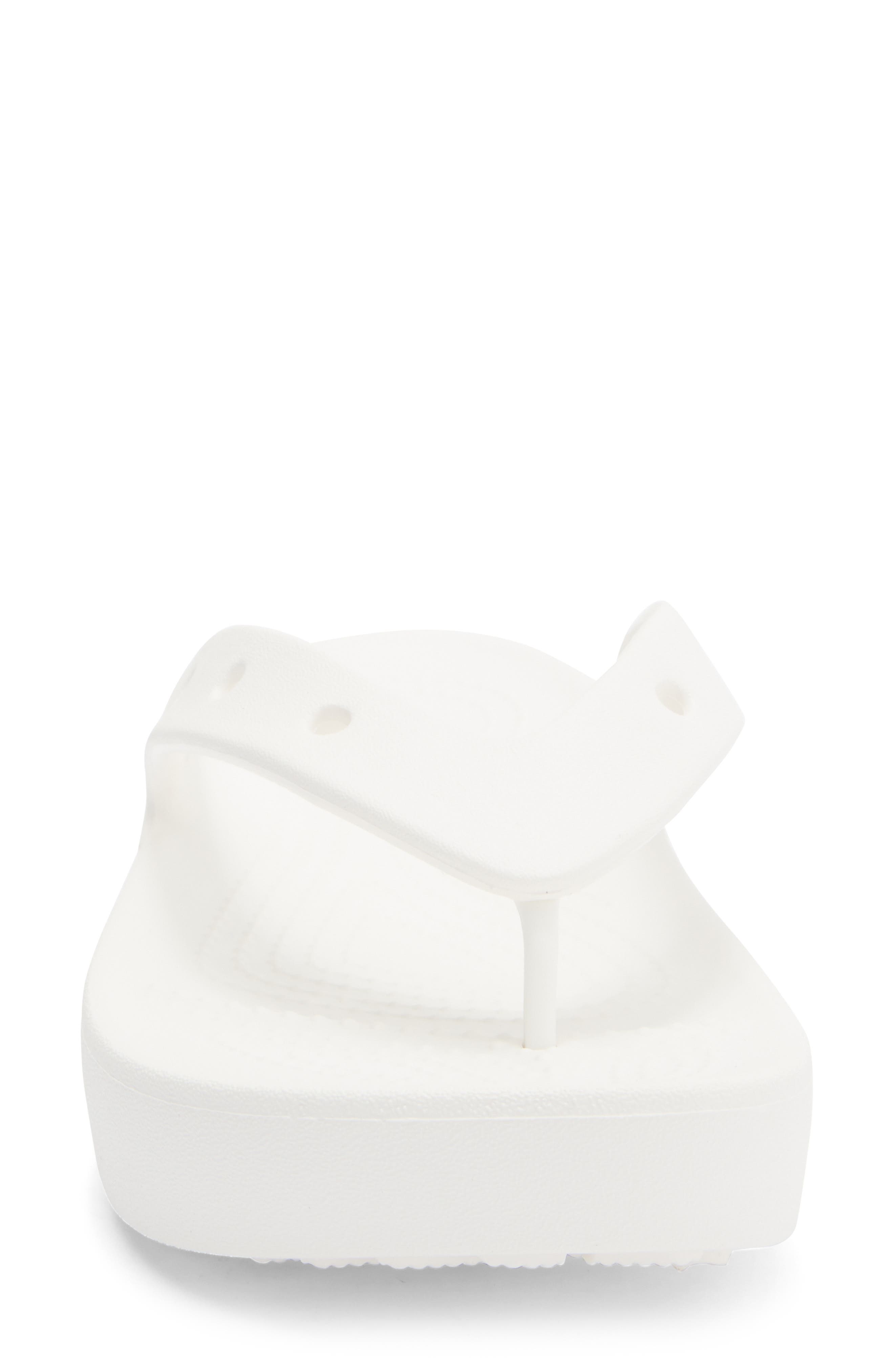 CROCS Classic Platform Flip Flop, Alternate, color, White
