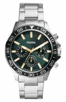 Fossil Men's Bannon Stainless Steel Bracelet Watch, 45mm