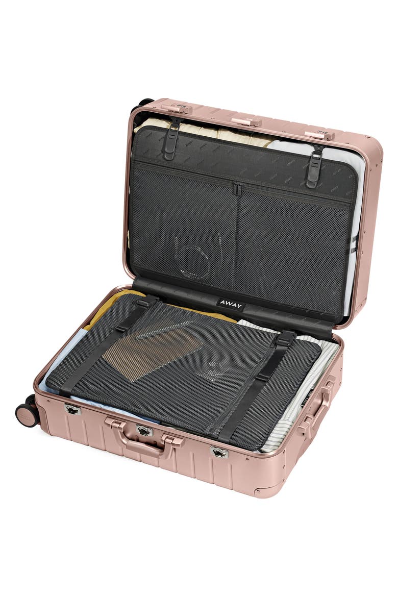 The Medium Suitcase: Aluminum Edition, Alternate, color, ROSE GOLD