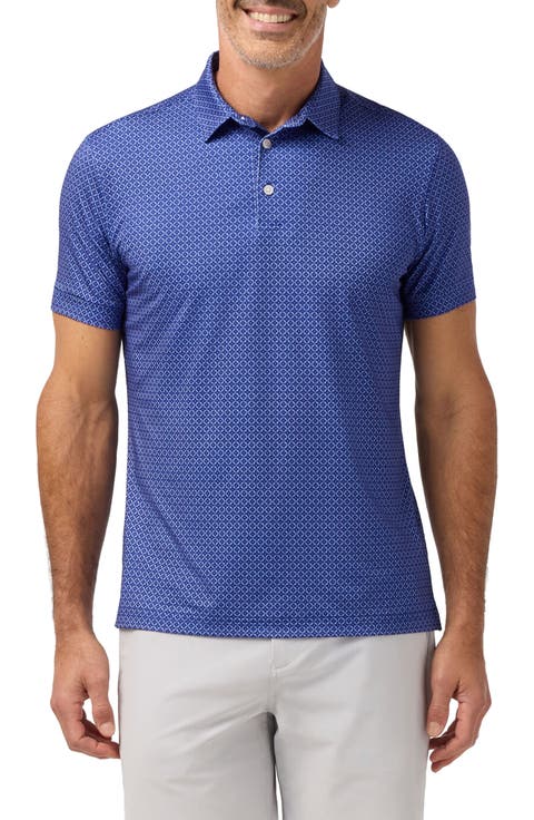 Versa Trim Fit Cobalt Diagonal Dot Polo