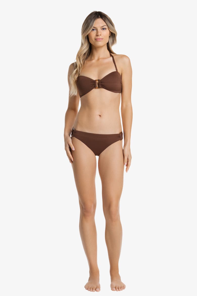 Hook Back Tortoise Bandeau, Alternate, color, Textured Chocolate Brown
