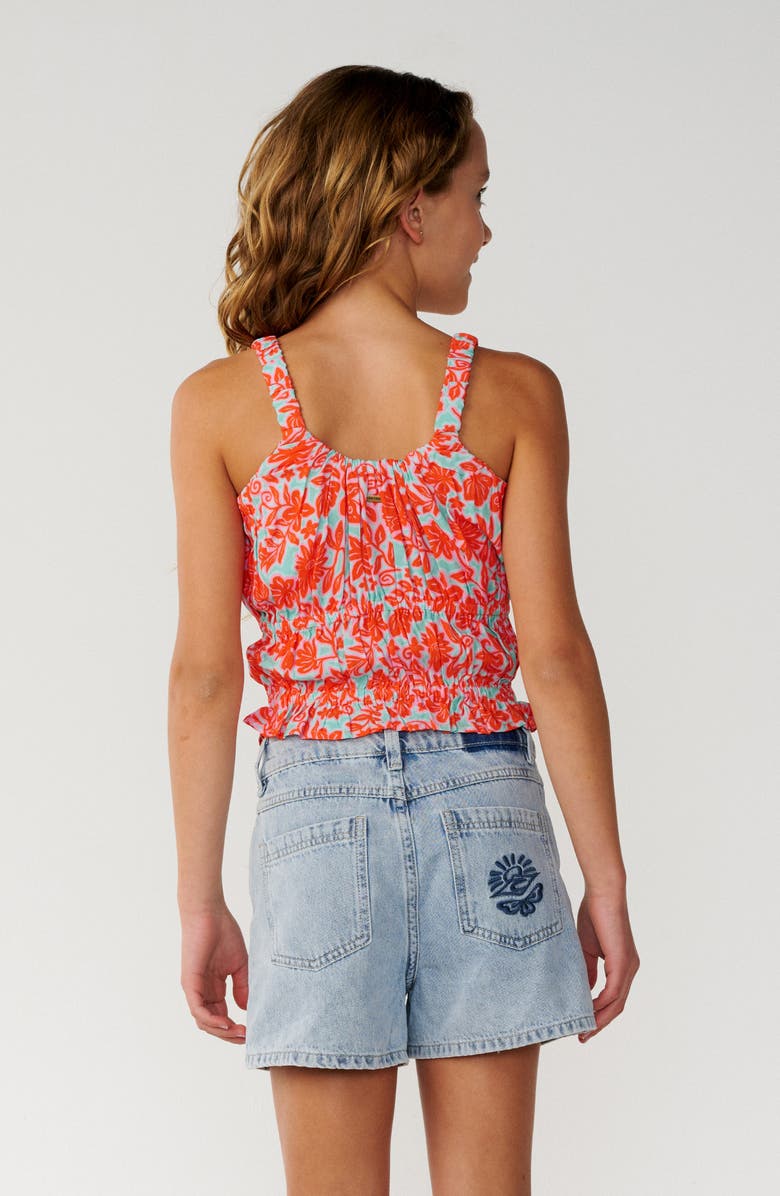 Rip Curl Kids' Sunshine Square Smocked Tank Top, Alternate, color, Mint Haze