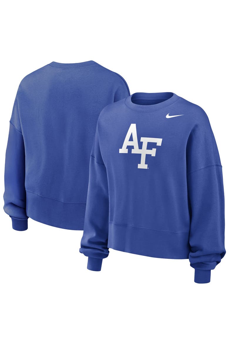 Women's Nike Royal Air Force Falcons Phoenix Fleece Pullover Sweatshirt, Main, color, Royal