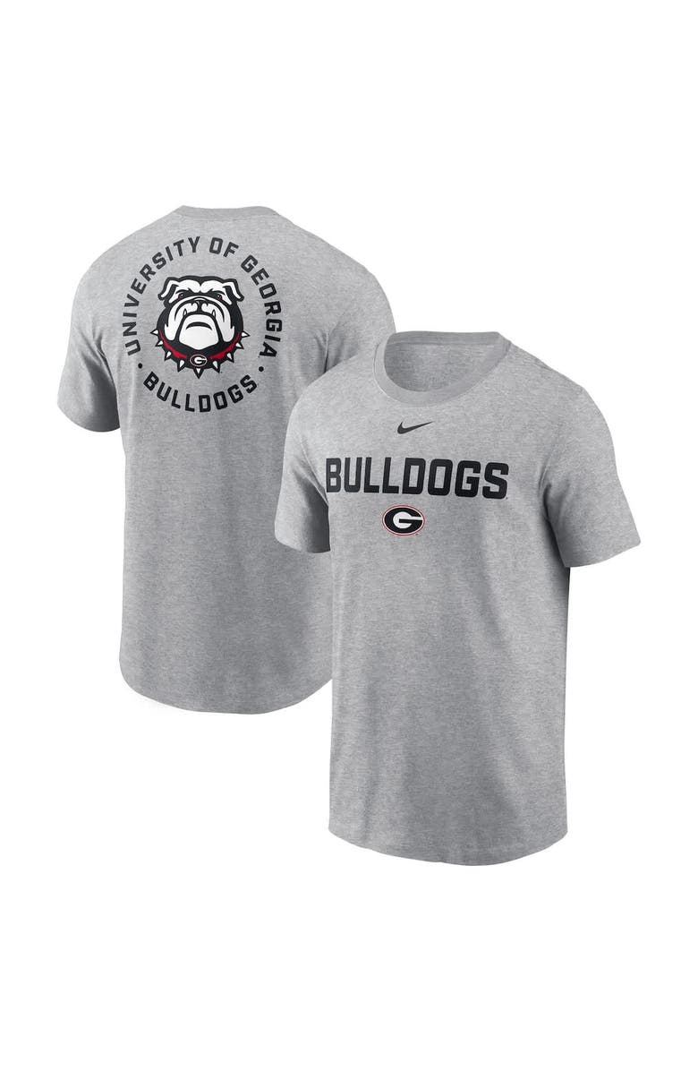 Nike Men's Nike Heather Gray Georgia Bulldogs Campus 2-Hit T-Shirt, Alternate, color, 