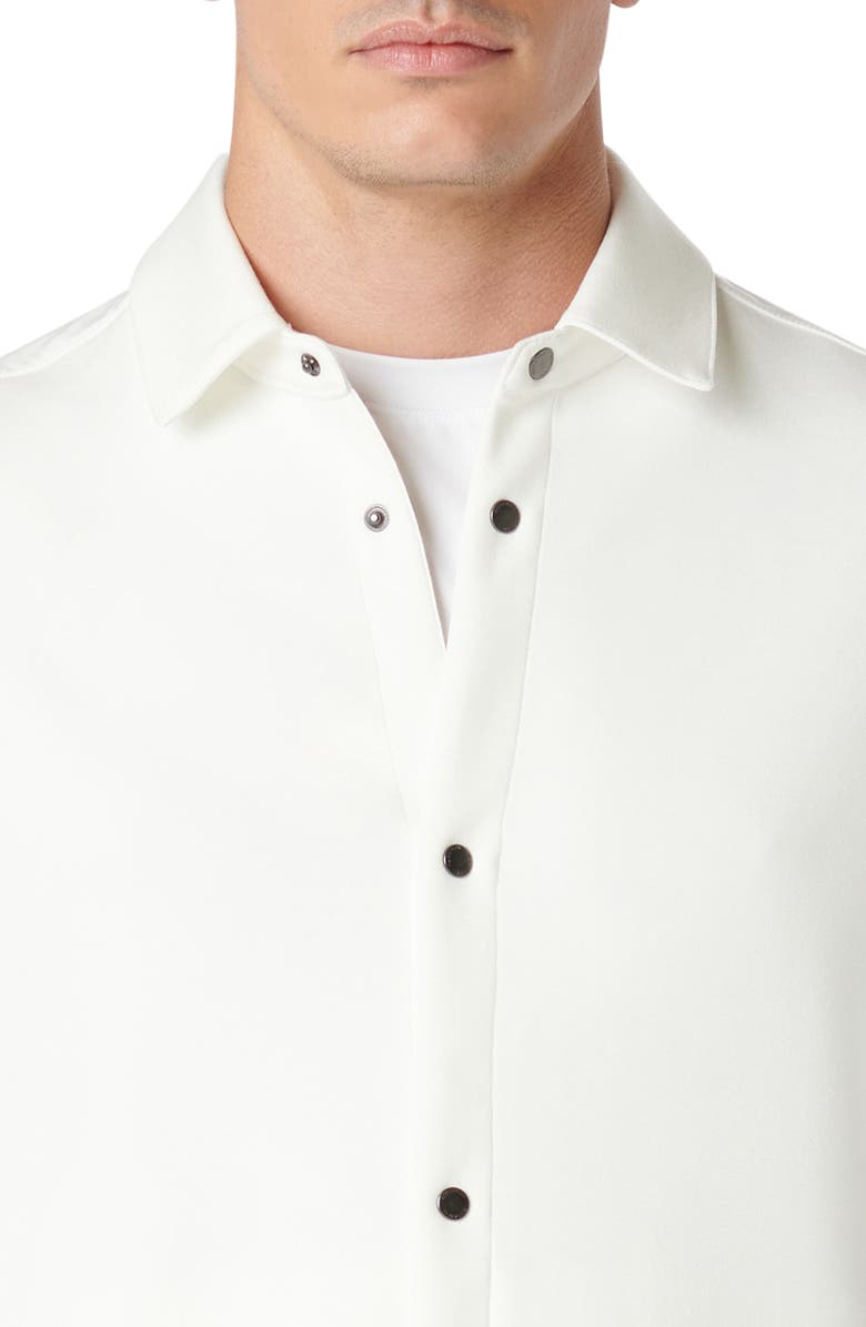 Bugatchi Knit Shirt Jacket, Alternate, color, Chalk