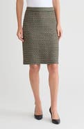 Misook Straight Tweed Knit Skirt