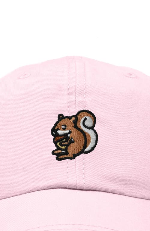Shop Dalix Squirrel Embroidered Outdoor Cap In Washed Pink