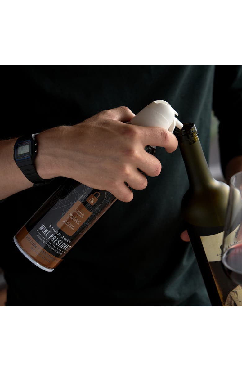Viski Alchemi Natural Argon Wine Preserver, Alternate, color, Black
