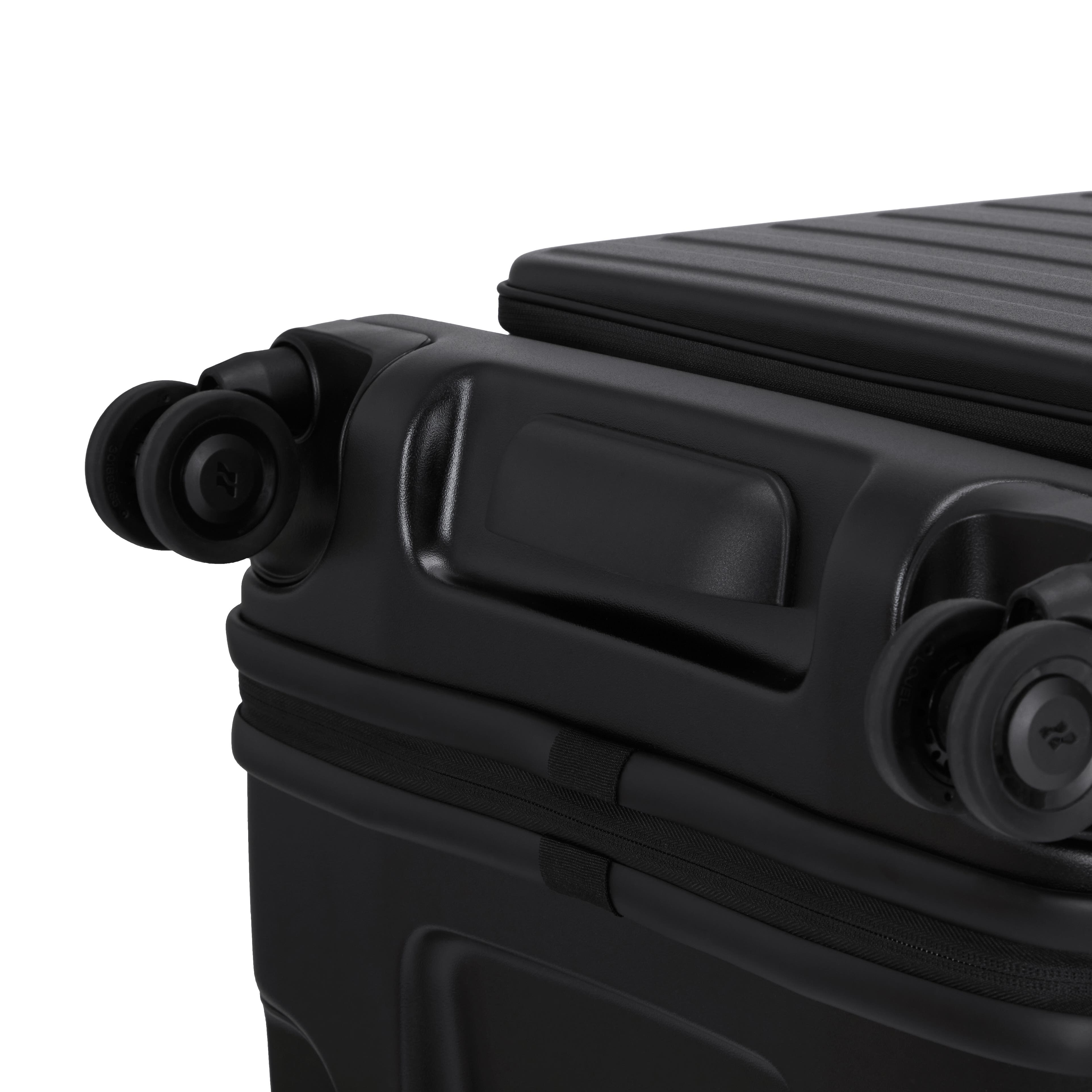 LOJEL Cubo Medium Check in 26 inch Lightweight Luggage, Alternate, color, Black