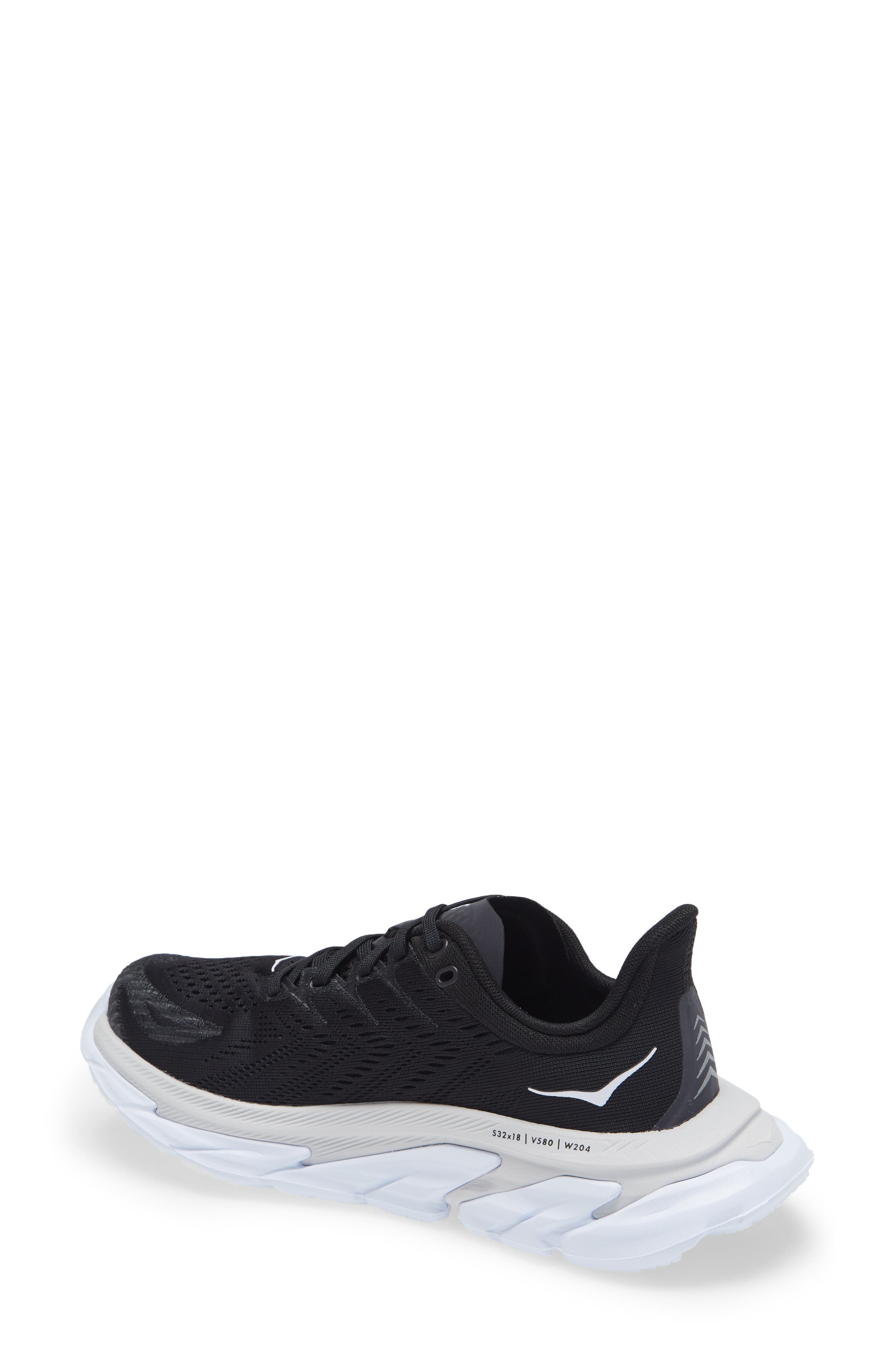 Clifton Edge Running Shoe, Alternate, color, BLACK / WHITE