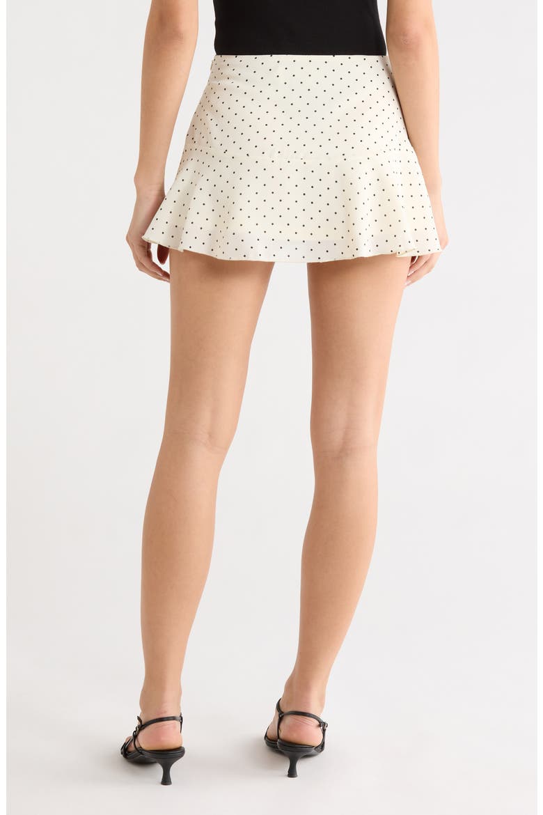 Sonsie Polka Dot Miniskirt, Alternate, color, CREAM