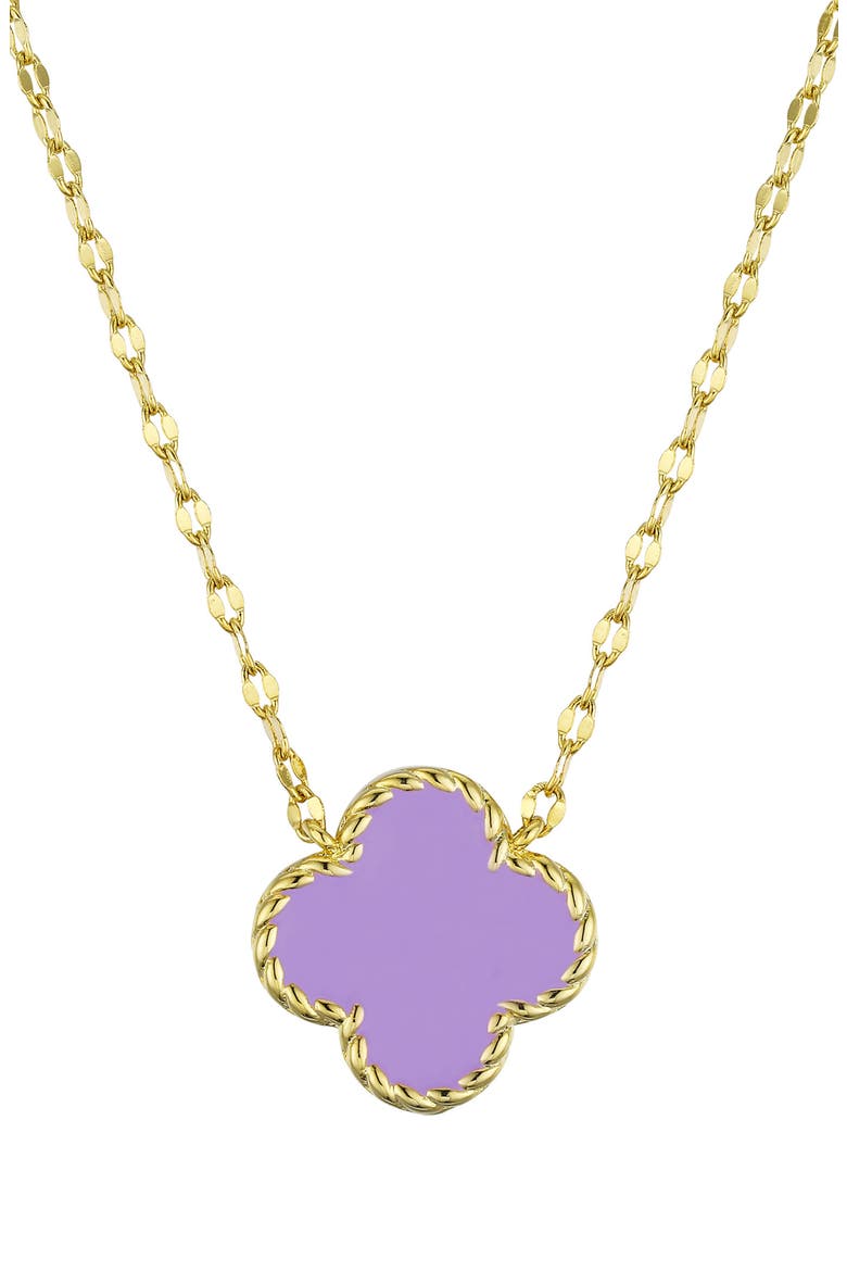 Kids' Clover Pendant Necklace, Main, color, PURPLE