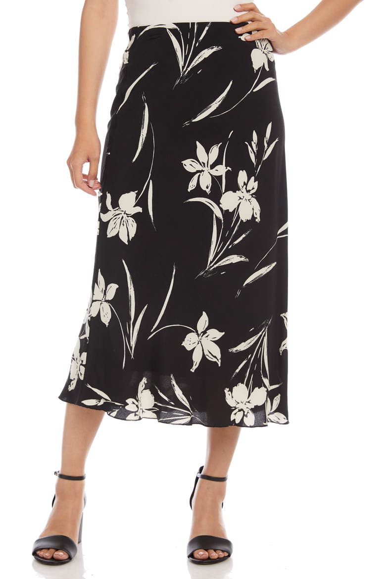 Floral Bias Cut Midi Skirt, Alternate, color, FLORAL