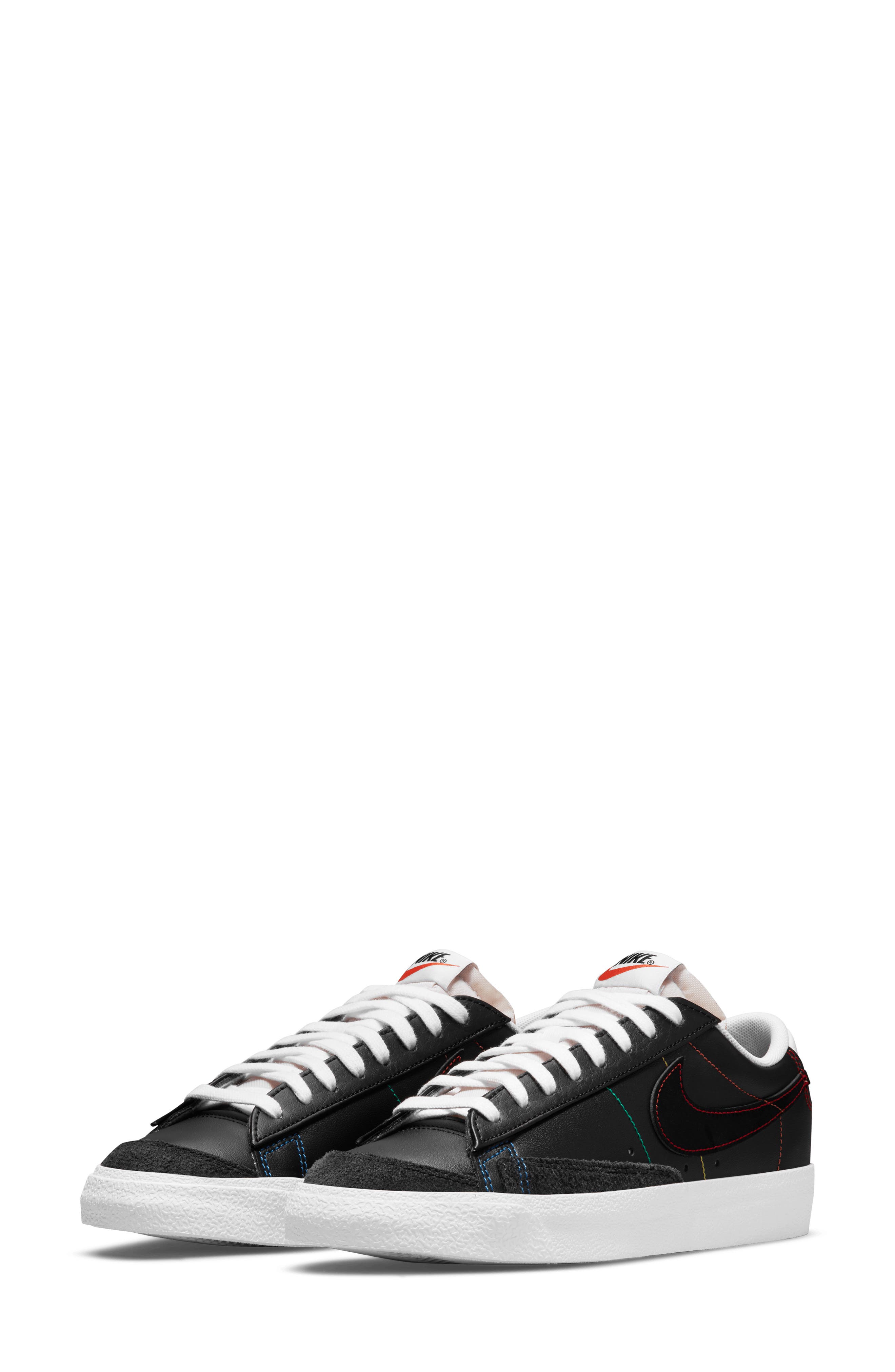 Blazer Low '77 Sneaker, Main, color, BLACK/ RED/ TURF ORANGE