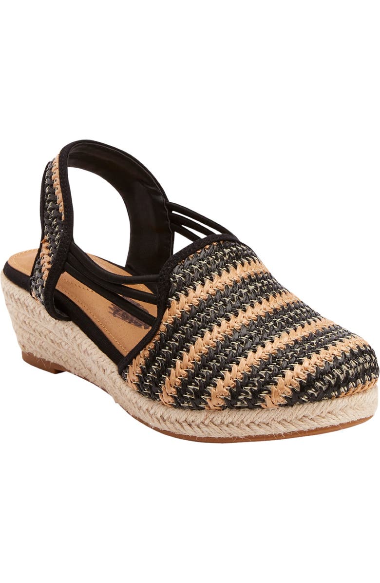 Comfortview The Clea Espadrille, Main, color, Black Natural