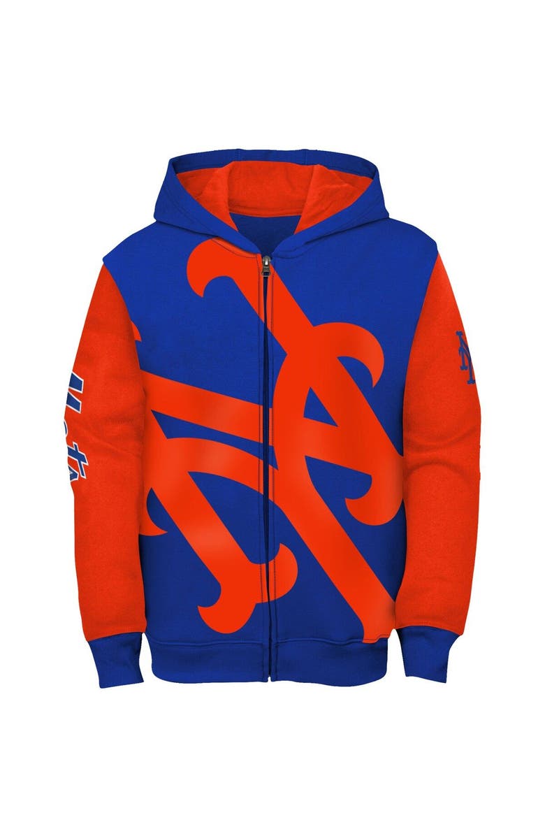 Outerstuff Youth Royal New York Mets Poster Board Full-Zip Hoodie, Alternate, color, 