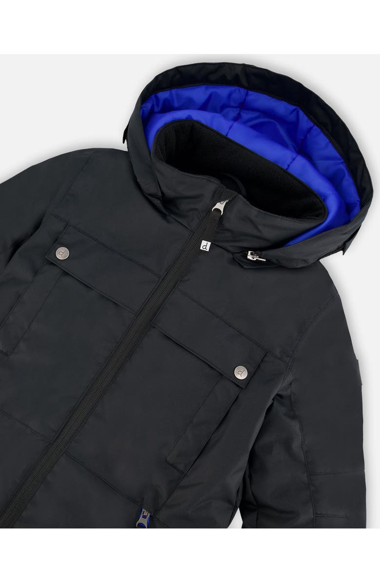 Deux par Deux Solid One-Piece Teknik Snowsuit, Alternate, color, Black