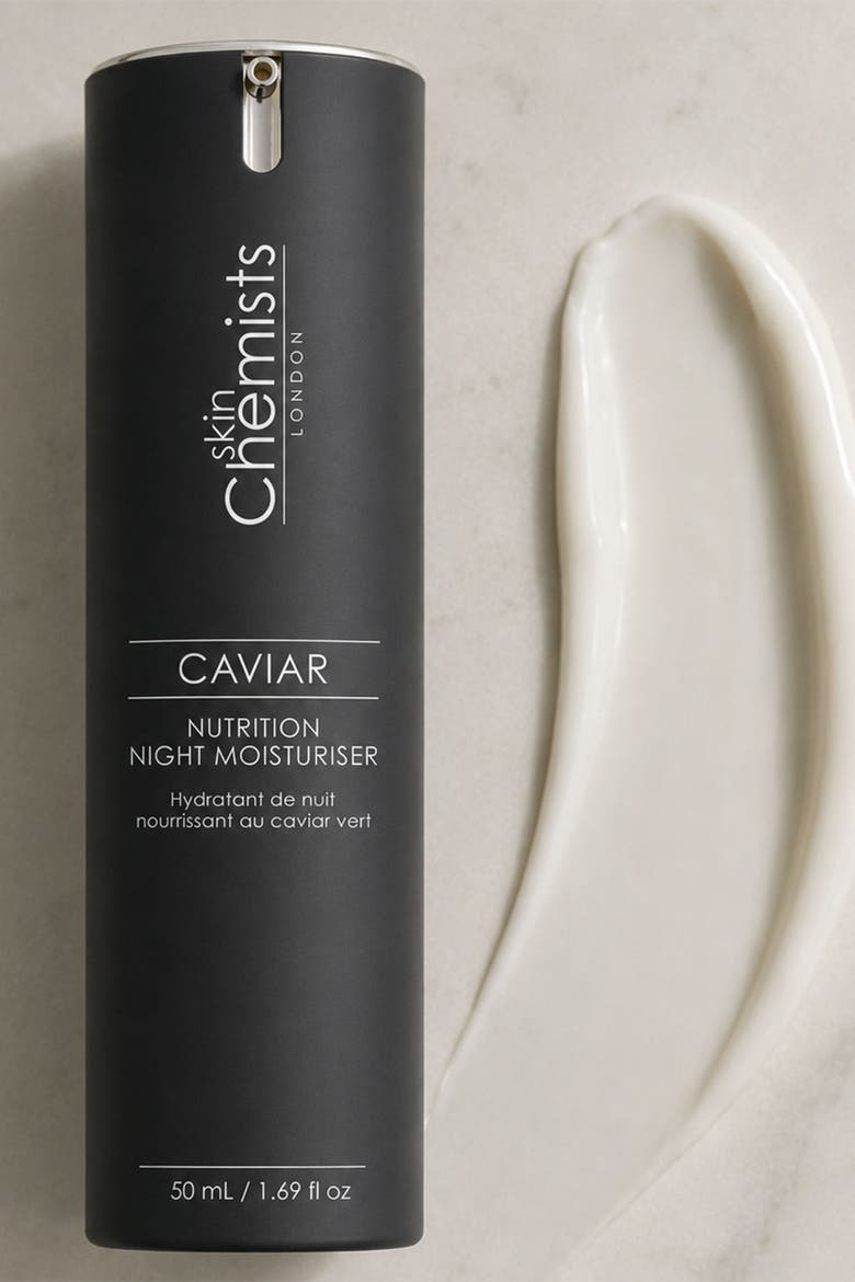 Caviar Nutrition Night Moisturiser 50ml for Anti-Aging, Brightening, Alternate, color, White