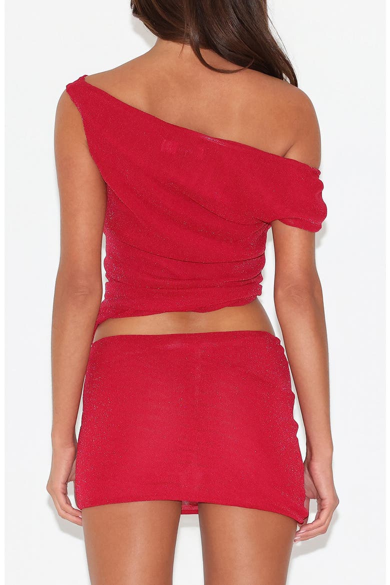 Cobi Asymmetric One-Shoulder Tank, Alternate, color, RED SPARKLE