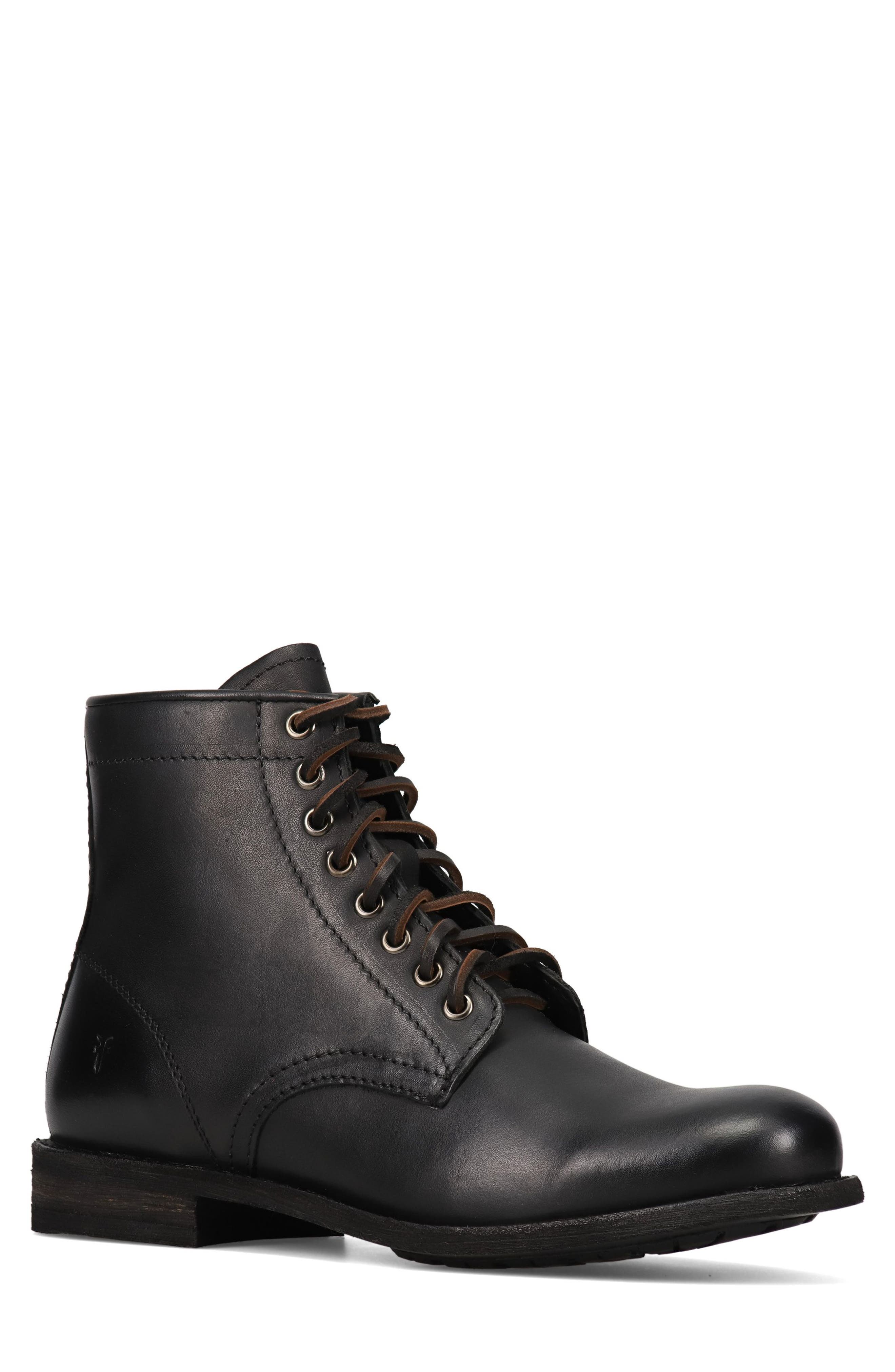 Frye Tyler Flex Lace-Up Boot, Main, color, Black