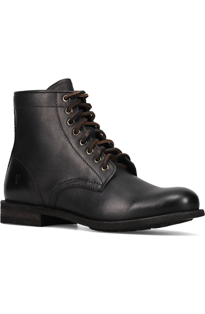 Frye Tyler Flex Lace-Up Boot, Main, color, Black