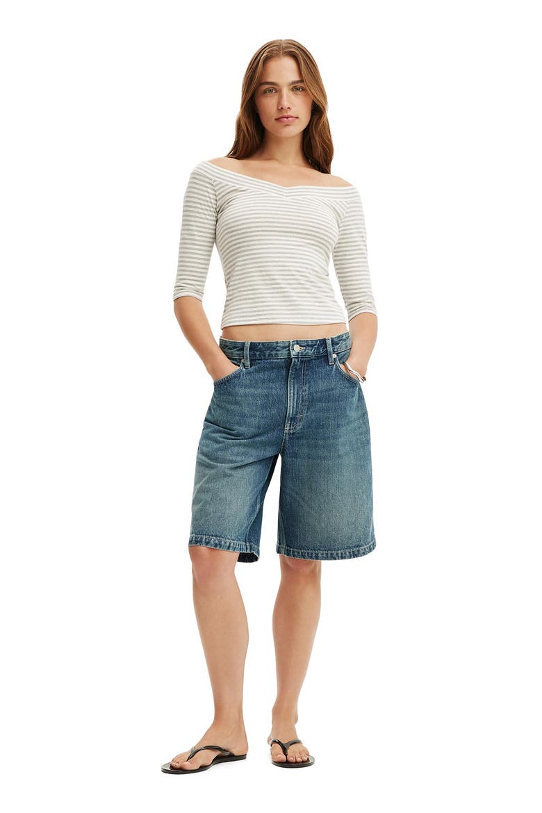Men's Baggy Denim Short, Alternate, color, Affection Blue