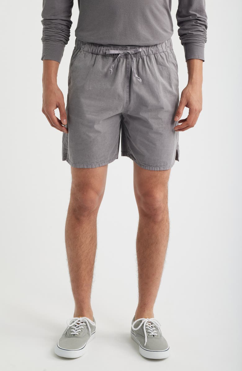 ALEX CRANE Air Organic Cotton Drawstring Shorts, Main, color, Silver