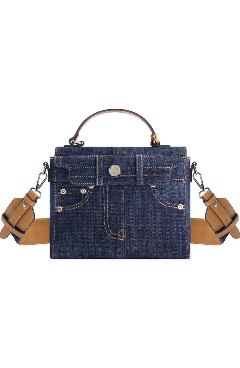 True Religion Jean Pocket Mini Flap, Main, color, Dark Navy