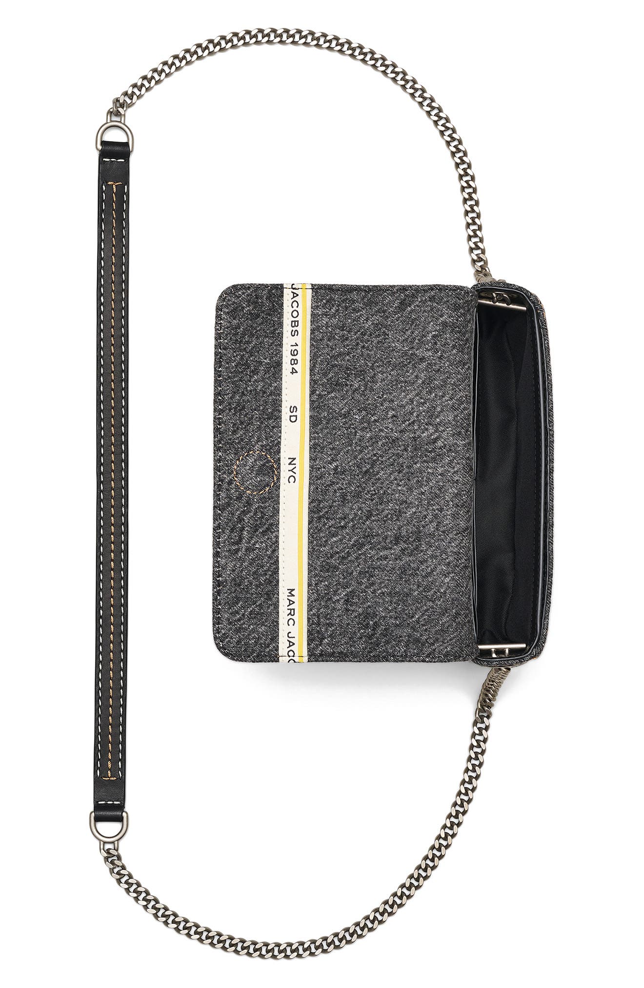 Marc Jacobs The Mini Denim Crossbody Bag, Alternate, color, 