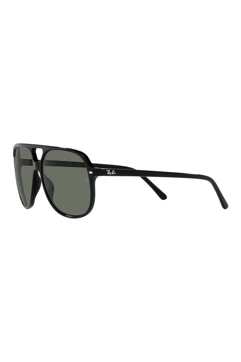 56mm Polarized Square Sunglasses, Alternate, color, BLACK