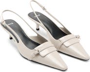 MANGO Slingback Kitten Heel Pump